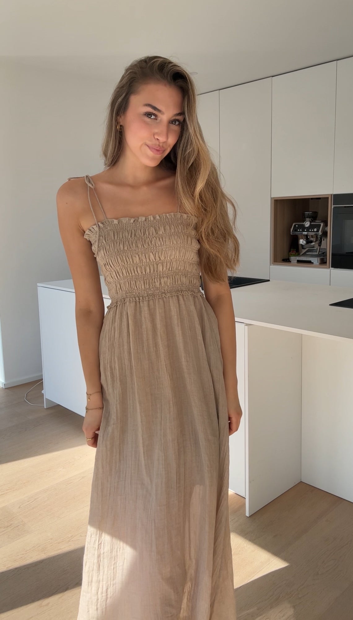 MAXI COTTON DRESS SAND