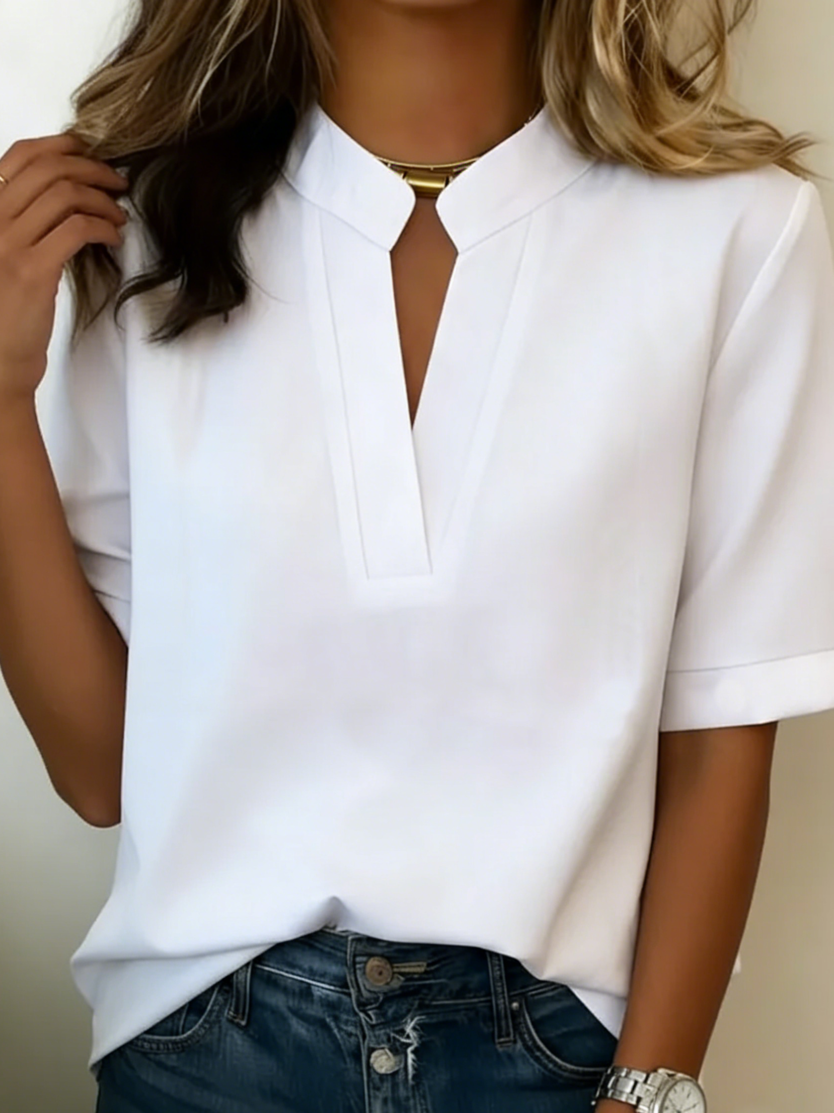 Élise | Blusa Elegante con Cuello Refinado