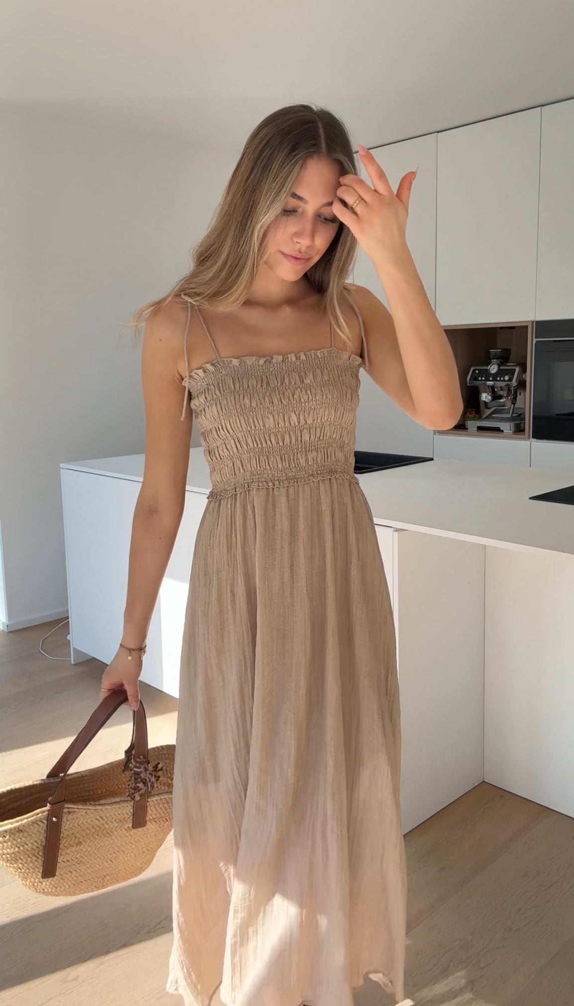 MAXI COTTON DRESS SAND