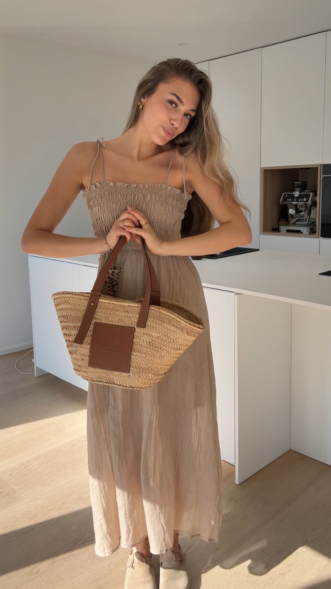 MAXI COTTON DRESS SAND