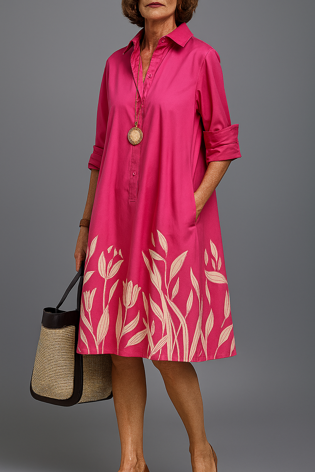 Grace | Vestido Midi Elegante en Rosa