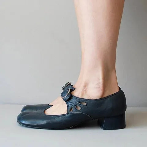Rosalé | Zapatos Retro Franceses con Hebilla y Tacón Estable