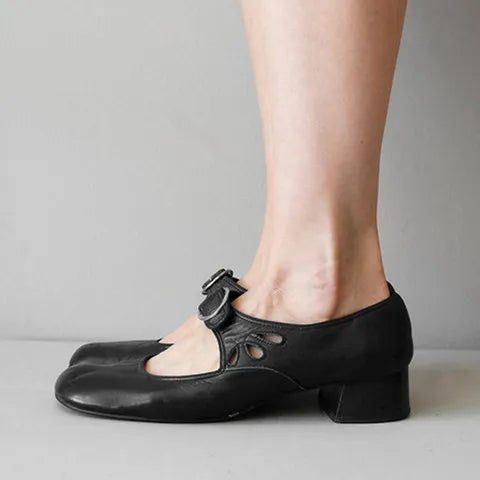Rosalé | Zapatos Retro Franceses con Hebilla y Tacón Estable